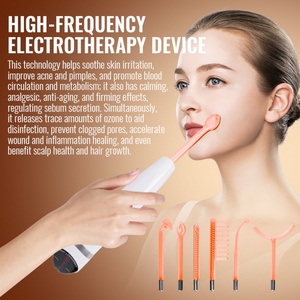 Máquina Facial de Alta Frecuencia con 6 Electrodos de Tubo, Gas Argón, Instrumento de Belleza para Reafirmar la Piel y Reducir Arrugas - Product Image 5