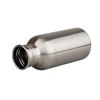 Bouteille d'Eau Isolée Simple Paroi en Acier Inoxydable Seaygift Alibaba, Nouvelle, avec Logo Personnalisé, Couvercle Bambou, 500/750/1000ml