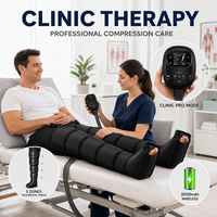 Masseur de jambes intelligent sans fil à compression d'air, 5 chambres, 6 modes, 8 niveaux, écran LCD, OEM, vente en gros