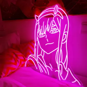 Heet Verkoop Custom Acryl Led Rgb Neon Flex Strip 12V Logo Teken Lichten Anime Karakters Neon Sign