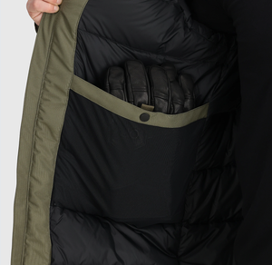Chaqueta de Plumón para Hombre Stormcraft de OEM Research, para Esquí y Snowboard, Verde y Negra, Impermeable y Aislante - Product Image 5