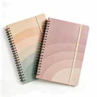 Fabricante de agendas y cuadernos mensuales personalizados con cubierta de tela, impresión en lámina dorada, encuadernación cosida y espiral, para regalo.