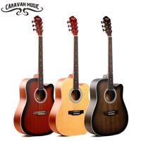 Wholesale Hot Selling Stringed Instruments 41 Inch Spruce Beginner Acoustic Guitar Matte Finished HS-4140 Caravan Music Guitar