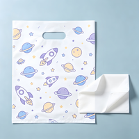 Sac en plastique à poignée pour le shopping général, sac d'emballage personnalisé avec logo publicitaire spécial