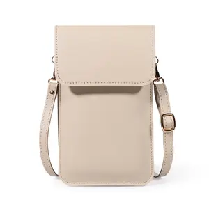 2024 Telefontasche für Damen Mode Trend Messenger-Tasche durchsichtiges weiches Leder Lager Großhandel Dose Touchscreen Damen-Stil