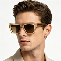 Lunettes de soleil carrées polarisées de luxe pour femmes, montures tendance UV400, en acétate, vente en gros, collection 2026