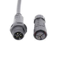 LED Plant Group Lamp Power-Supply 3Pin Wire Harness M20 Wire to Panel Assembly Cable Connector Circular Male Female Socket IP65