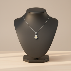 Proveedor de Hong Kong, Joyería Fina de Diseño Vintage Único y Elegante, Colgante de Diamante Natural con Corte Brillante en Oro Blanco y Amarillo Sólido de 18K - Product Image 4