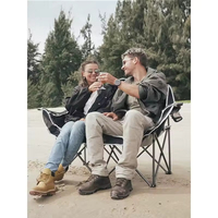 Chaise de camping pour 2 personnes avec logo personnalisé Chaise de camping pliable à dossier haut Chaise de plage portable de haute qualité