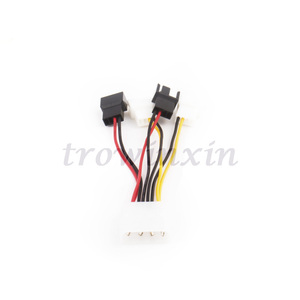IDE Molex ventola di raffreddamento da 4 pin a custodia cavo convertitore adattatore di alimentazione multi-ventola TX3 a 3 pin con riduzione della velocità, 2x 5V/2x12V - Product Image 3