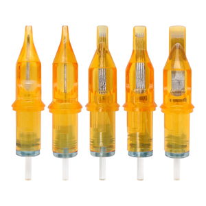 Agujas de Microblading Desechables de Acero Inoxidable 316, Cartucho Amarillo Universal para Lápiz de Tatuaje de Cejas - Product Image 1