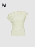 T-shirts courts d'été respirants pour femmes, à manches courtes, col rond, couleur unie, imprimé, coupe ajustée, sous-vêtements, taille XL