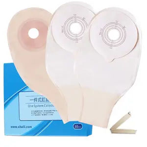 55mm Opaque Stoma Supplies Colostomy Bags Reusable One Piece Ostomy Bag
