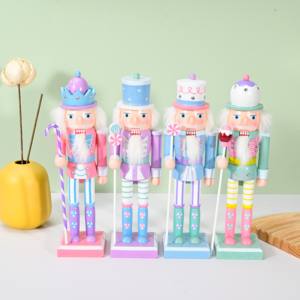 Décoration de <span class=keywords><strong>Casse</strong></span>-<span class=keywords><strong>Noisette</strong></span> Soldat en Macaron Fait Main, Ornement Coloré en Noyer pour Noël et le Nouvel An - Product Image 1