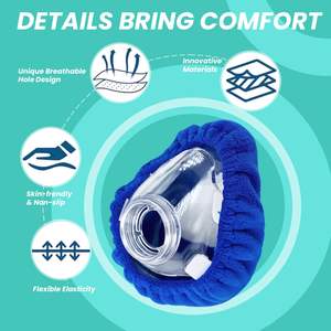 4ชิ้นหน้ากากกันกระแทกแบบใช้ซ้ำได้นุ่มสบายดูดซับน้ำมันและความชื้นเพื่อปรับปรุงหน้ากากสวมใส่สบายซับหน้ากาก cpap <span class=keywords><strong>Mask</strong></span> - Product Image 5