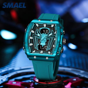 SMAEL 8116 นาฬิกาสายซิลิโคนสำหรับผู้ชายพร้อมนาฬิกาจับเวลา 50M กันน้ำ ระบบควอตซ์ คุณสมบัติไฟกลางคืน - Product Image 6