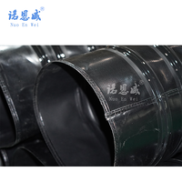Tuyau de ventilation de catégorie industrielle de conduit flexible noir de PVC ignifuge et résistant chimique