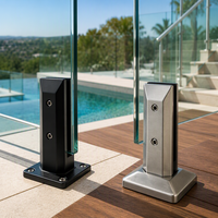 Support de balustrade en verre en acier inoxydable 316 réglable pour garde-corps de terrasse