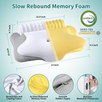 Usine OEM Oreiller en mousse à mémoire de forme Cervical 2 en 1 Amovible Ergonomique Cou Soutien pour Dormir Côté Dos et Ventre