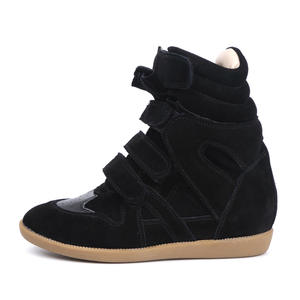 <span class=keywords><strong>Scarpe</strong></span> Sportive da <span class=keywords><strong>Donna</strong></span> <span class=keywords><strong>con</strong></span> Rialzo Interno Invisibile in Stile Europeo e Americano <span class=keywords><strong>con</strong></span> <span class=keywords><strong>Zeppa</strong></span> in Vera Pelle Casual Alte - Product Image 5