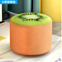 Meubles en bois très vendus, tabouret pour enfants en forme de fruit, mini tabouret pour chaussures, banc, canapé, bois massif, tabourets ronds en tissu créatifs, poufs