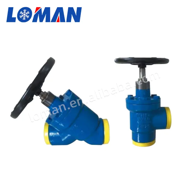 LOMAN Cast And Forging Steel Ammonia Throttle Globe Valve Y Type For Refrigeration System Pipe And Unit