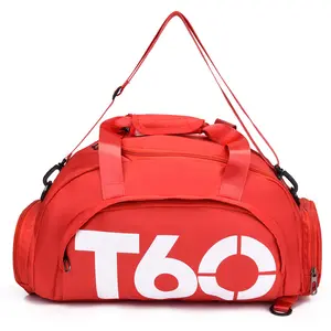 Mala de nylon para treino e treinamento esportivo, mochila de grande capacidade com logotipo personalizado, bagagem para academia e academia, com compartimento para sapatos