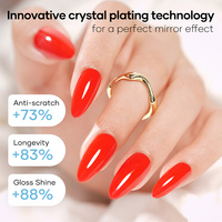 MissGel 2026 Nouveau Top Coat Gel UV/LED Soak Off pour Ongles, Étiquette Privée, Gel de Finition Effet Cristal Haute Brillance