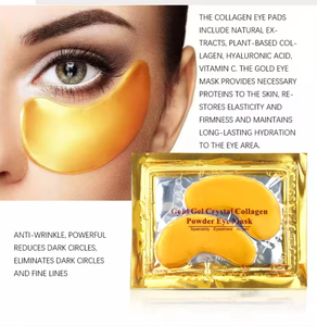 Parches de Hidrogel de Colágeno y Cristal Para Contorno de Ojos con Oro de 24K de Marca Privada Hidratantes Antiarrugas - Product Image 3