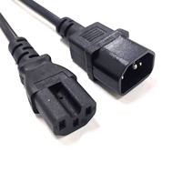 Câble d'alimentation de rallonge de prise secteur IEC C14 vers IEC C15 10A 250V pour ordinateur, PDU, serveurs