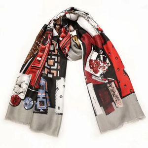 Nuova Collezione 2025: <span class=keywords><strong>Sciarpa</strong></span> da <span class=keywords><strong>Donna</strong></span> con Stampa Digitale Floreale e Fiocchi, Traspirante e ad Asciugatura Rapida, 100% <span class=keywords><strong>Cotone</strong></span>, Hijab - Product Image 4