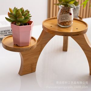 Multi Tiered Wooden Plant <b>Stand</b> Irregular Shape Freestanding For Succulents <b>Potted</b> Plants Windowsill Balcony Desk Display - Product Image 5