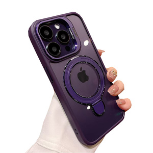 Nuevo diseño chapado doble soporte protección magnética móvil funda para teléfono móvil para <span class=keywords><strong>iPhone</strong></span> 15 Pro Max 16 Plus 14 13 <span class=keywords><strong>12</strong></span> 11 - Product Image 6