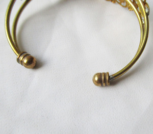 CUFF Vòng đeo tay <span class=keywords><strong>Filigree</strong></span> Hàn 63mm nguyên Đồng <span class=keywords><strong>Bangle</strong></span> thiết kế thời trang - Product Image 4