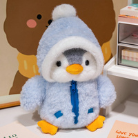Pingouin mignon peluche tissu coton doux conception écologique pour la maison bébé cadeau promotionnel couette PP enveloppé sac OPP
