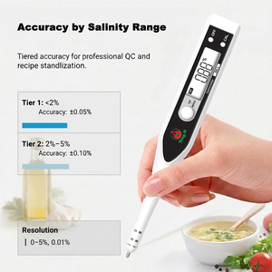 Taschenformat Handgehaltener Wasserdichter ATC Wasserqualitätstester pH TDS EC Messgerät für Aquarien Hydroponik Salzgehaltssensor OEM - Product Image 1