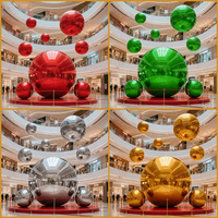 Grande boule miroir gonflable en PVC brillant, idéale pour la décoration de discothèques, festivals de musique, fêtes et scènes