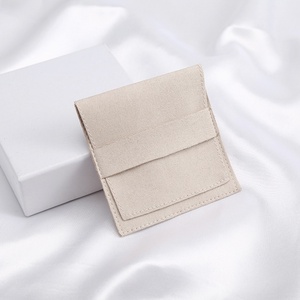 Custom Suede Jewelry <b>Pouches</b> for Necklace and Bracelets Packaging with Customer's Logo <b>Pouch</b> Washable Square Modern - Product Image 6