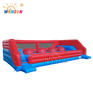 WINSUN Castillo inflable Big Running Ball Wipeout Game y colchoneta inflable Diversión actividad al aire libre - Product Image 1