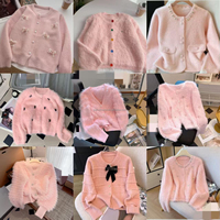 Cardigan tricoté pour femme à col rond de haute qualité 2026 avec mélange de laine pour une chaleur confortable et une coupe ample