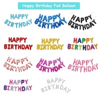 Lot de ballons en aluminium Mylar de 18 pouces pour fête d'anniversaire, lettres Joyeux Anniversaire, gonflables à l'hélium ou à l'air, décoration de fête, vente en gros Chine