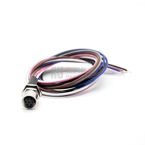 M8-Kabel 6-poliger 5M-umspritzter Stecker rechtwinklig über geformt M5 M8 M12 M16 M23-Stecker Wasserdichtes Kabel - Product Image 2