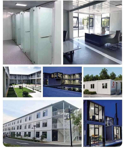 Casa Contenedor Prefabricada de Estilo Moderno de Mediados de Siglo, Material Ecológico Reciclable para Espacio de Oficina en Obras de Construcción al Aire Libre - Product Image 3