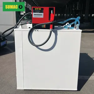 Sumak 1000l Koolstofstaal Dubbeldeks Zelf Gebundelde Brandstof Opslagtank/Draagbare Mobiele Benzine Tankstation/Olie-Opslagtank