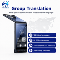 Penerjemah AI Layar Ganda M90Pro 159 Bahasa Online Offline Perangkat Suara Foto untuk Perjalanan Bisnis Bluetooth