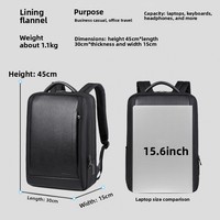 Nueva Mochila para Computadora Portátil de Lona Oxford para Viajes, Gran Capacidad, Cierre de Cremallera, Nailon Impermeable, para Hombre, con Correas de Hombro Curvas