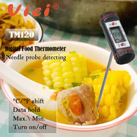 Termómetro Digital con Sonda de Aguja Vicimeter TM120 para Detección de Temperatura de Alimentos, Rango de -50~300, Resolución de 0.1, 1C, OEM/ODM