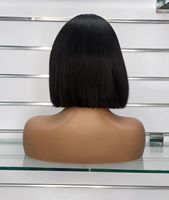 Perruque bandeau SDD de haute qualité, fabriquée à la machine, 100% cheveux humains, en soie glacée, sans colle, prête à porter, pré-épilée, lace front, petite double densité
