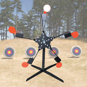 Cible de tir à rotation double face <span class=keywords><strong>Attrape</strong></span>-granulés Réinitialisation automatique Cible de tir en métal ar500 en acier - Product Image 2