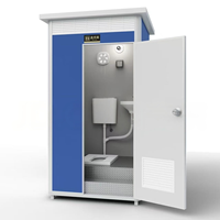 Toilettes mobiles préfabriquées portables, design accroupi/assis, pour hôtels, parcs, usage extérieur, structure conteneur pliable en panneaux sandwich